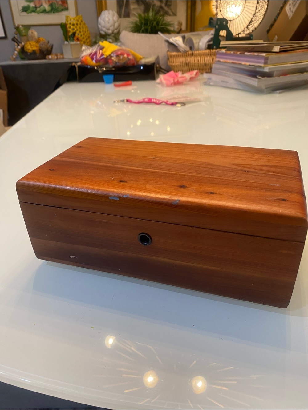 Vtg 1980 Lane Miniature Cedar Chest Keepsake Box Newton Falls OH Original Key